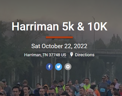 Harriman 5k and 10k Saturday October 22, 2022