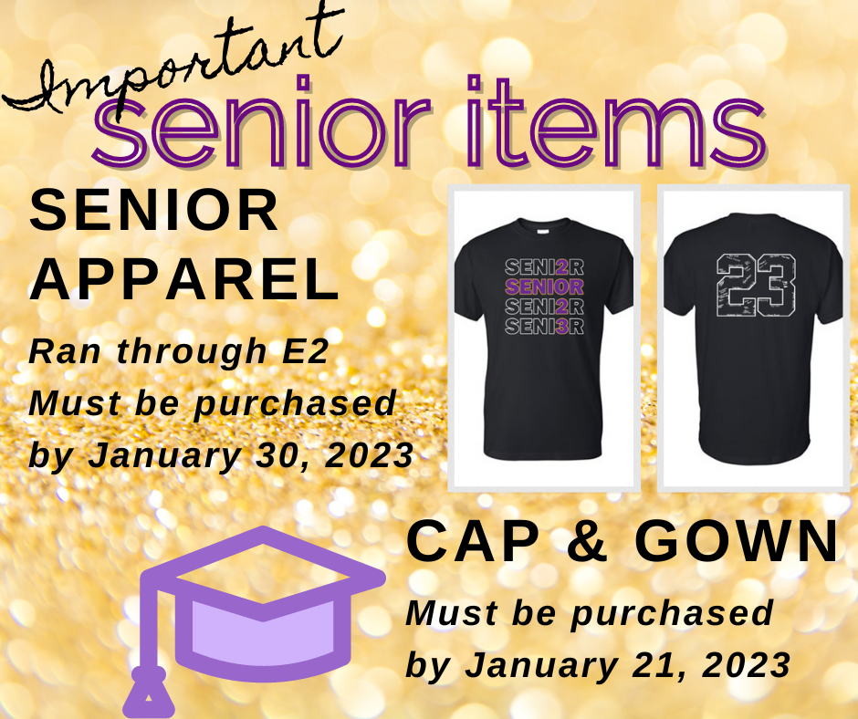 Glitter background with picture of senior tshirt and clipart of a graduation cap
