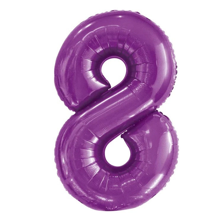 purple 8 balloon
