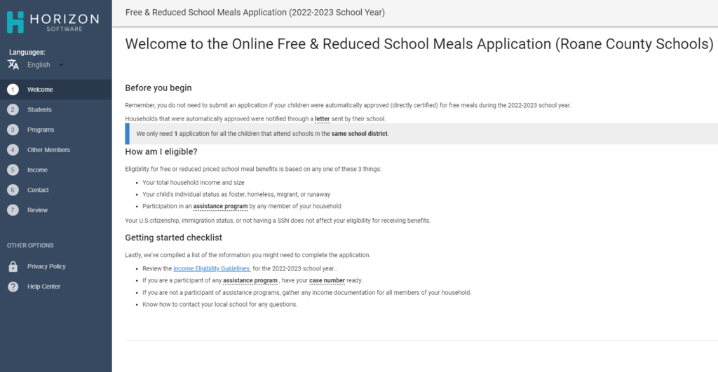 The link for applying to receive free or reduced meals is now active. Please visit https://www.roaneschools.com/page/free-or-reduced-meals and click on the provided link.
