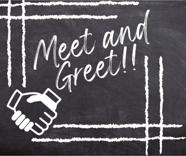 meet and greet on chalkboard shaking hands