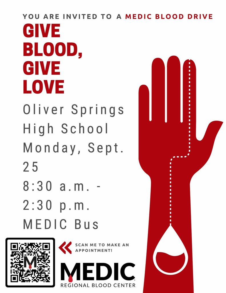 Blood Dryer Flyer with red hand and blood drop